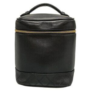 CHANEL Bicolore Black Lambskin Vanity Bag bran693-100325